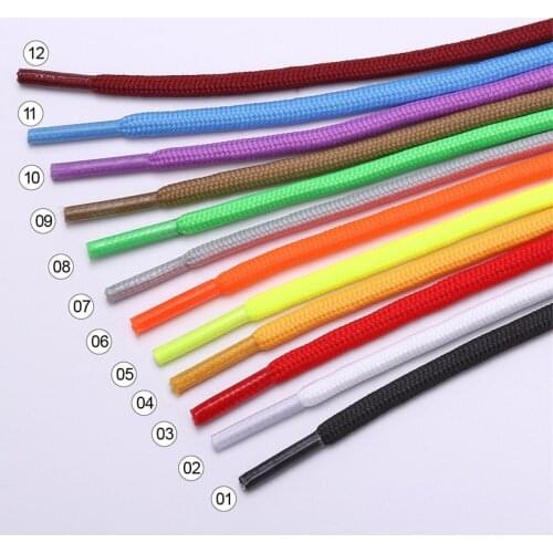 80/100/120CM 1 Pair Unisex Fashion Casual Shoelace Round Cord Dress Shoe Laces Colourful Cute Pink Color Elastic Shoelaces New