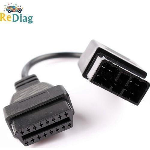 10PCS/LOT For Subaru 9pin to 16pin OBD2 cable Service Connector Car Diagnostic adapter Professional AUTO Diagnostic cable