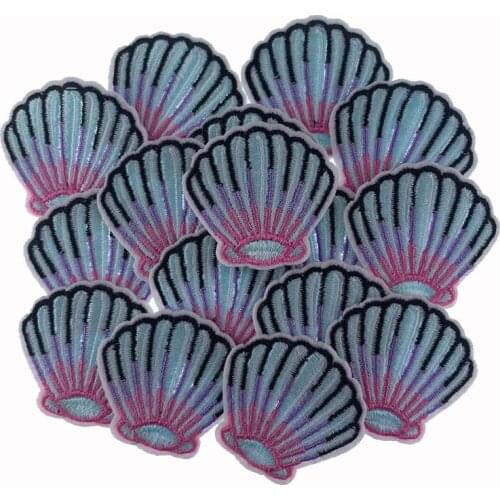 5Pcs Embroidery Sea Shell Pattern Iron on Patches For Clothing Sewing Sticker DIY Badges Decorative Accessories