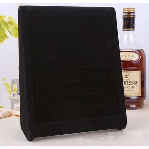 Velvet Earrings Ring Organizer Ear Studs Jewelry Display Box Case Stand Holder Rack Showcase Tray 2 Style Storage Ring Display