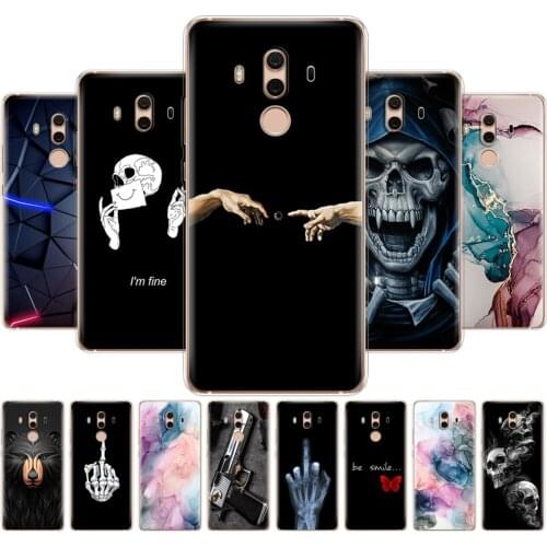 Case For Huawei Mate 10 lite Printing Drawing silicon Phone Cover For Huawei Mate 10 pro coque for mate 10 Transparent cases