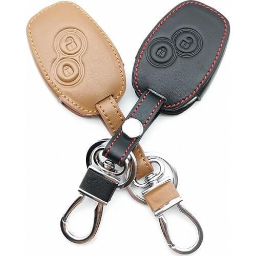 New Leather 3 Buttons Remote Case Cover Car Key For Renault Dacia Logan Sandero Clio Kangoo Master Trafic