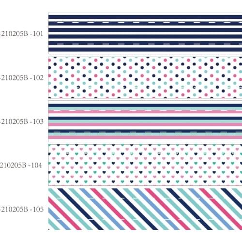 50 yards/lot) 16mm 22mm 25mm 38mm colorful polka dots and stripe printed grosgrain ribbon