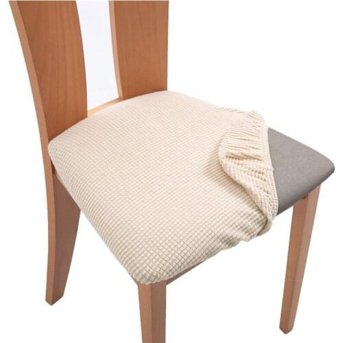 Elastic Solid Dining Room Seat Covers Universal Removable Washable Chair Cushion Slipcover For Upholstered Restaurant Banquette