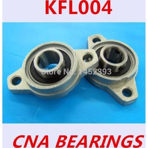 Free Shipping of 20 mm diameter zinc alloy bearing housings KFL004 FL004 flange bearing housings with pillow block