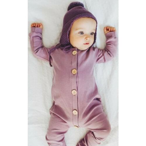Emmababy Newborn Baby Girl Clothes Long Sleeve Knitted Autumn Romper Long Sleeve Solid Jumpsuit Headband 2PCS Outfit Clothes