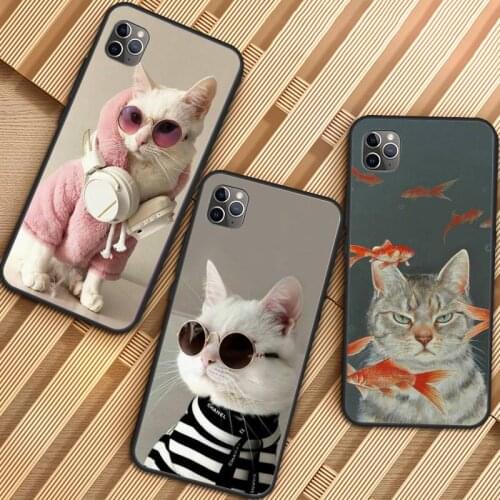 Cat animal cute Phone Case for iPhone 11 12 mini pro XS MAX 8 7 6 6S Plus X 5S SE 2020 XR