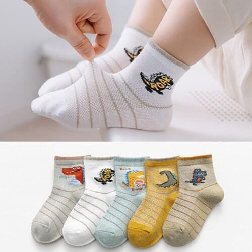 Boy Summer Thin Cotton Socks new Mesh Tube Baby Sock Short Mesh Breathble Cartoon Socks Ankle