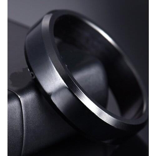 Fashion Glamour Titanium Ring Gold Anti-allergy Smooth Simple Wedding Couples Rings Bijouterie for Men Women Titanium Ring Men