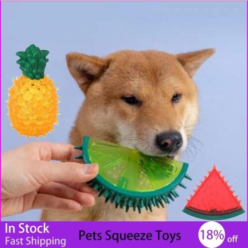 Pets Dog Toys Squeeze Sound Funny Cold oy Safety TPR For Dogs Molar Chew Toys