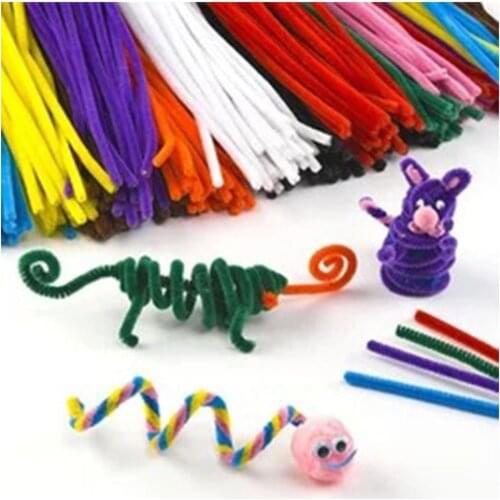 Plush Stick /Pompoms Rainbow Educational DIY Toys Handmade Art Craft Creativity Devoloping Toys
