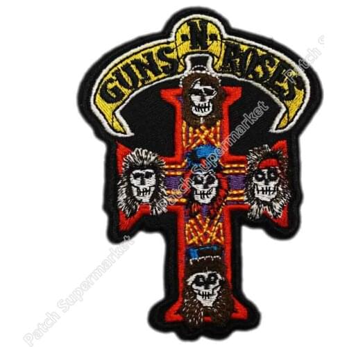 4.5" GUNS N ROSES Metal Rock Punk retro sew applique iron on patch Biker Vest Patch clothes application