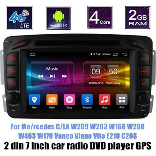 Radio Quad Core Car DVD Player Stereo For Mercedes BENZ CLK W209 W203 W168 W208 W463 W170 Vaneo Viano Vito E210 C208