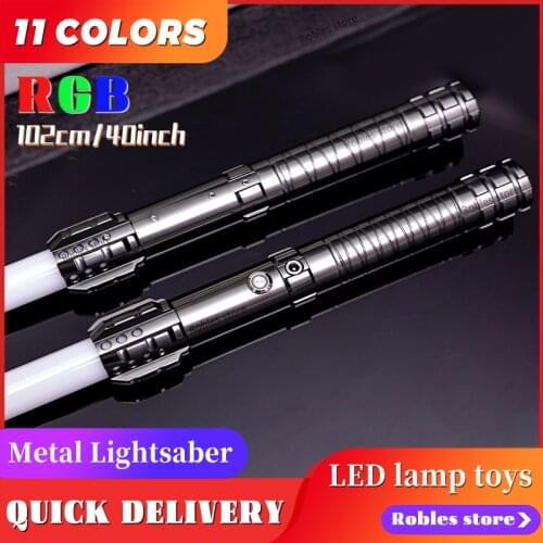 RGB lightsaber 15 color metal lightsaber laser saber night market luminous toys detachable RGB unlimited color change