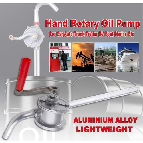 Motorcycle Hand Rotary Oil Pump Manual Hand Crank Rotary Pump Oil Fuel Transfer For Car Auto Truck Trailer RV Boat Marine Etc