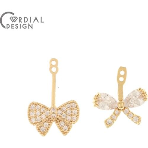 Cordial Design 20Pcs Jewelry Accessories/CZ Charms/Genuine Gold Plating/Hand Made/DIY/Pendant/Earrings Findings & Components
