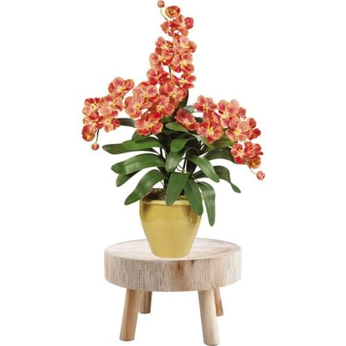 Garden Wood Grain Garden Plant Pot Riser Flower Display Holder Flower Pot Rack Bonsai Display Bench Office Bathroom Indoor Decor