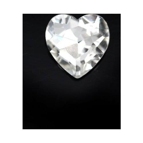 Wholesale Various Size Crystal Clear Heart Shaped Rhinestones Glass Pointback DIY Wedding Dress Decoration Loose Rhinestone