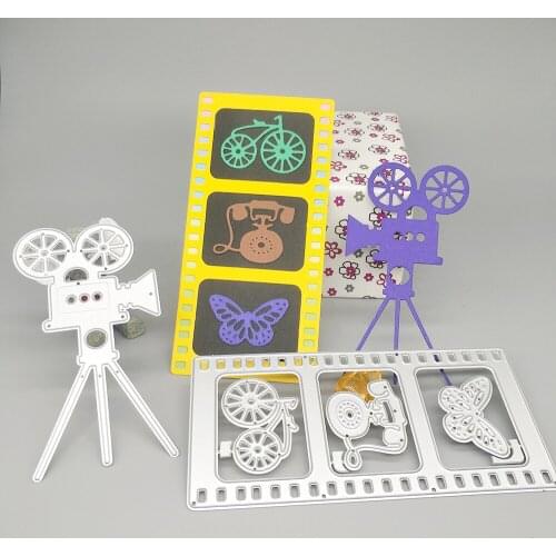 Video camera, slide projector, film metal cutting die, scrapbook, photo album, greeting card, DIY decoration, handmade artwork