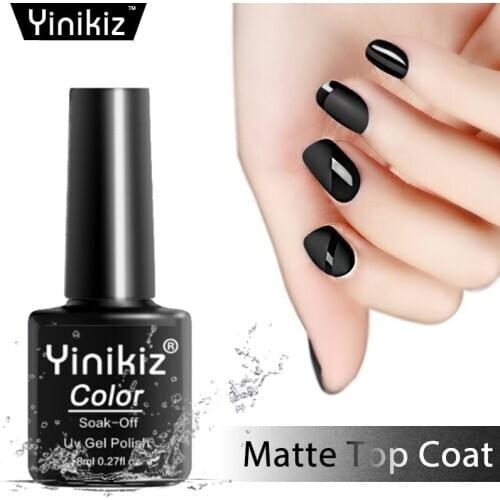 Yinikiz Matte Top Coat High Quality Gel Nail Polish UV LED Nails Matt Top Coat Nail Art Design Soak Off Gel Varnishes