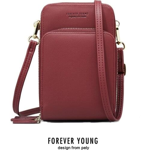 Female Casual Mini Portable Single-shoulder Bag PU Leather Diagonal Bag Solid Color Phone Coin Bag Handbag Crossbody Bag