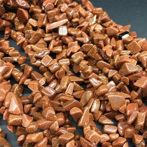 1 Strand 4-8mm Chips Nuggets Jewelry Accessories Loose Strand Beads Original Goldstone Sand Stone DIY for Bracelet Women Men