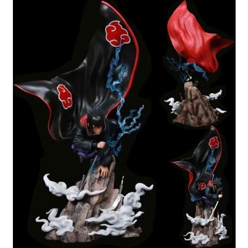 36CM/43cm Naruto Shippuden Anime Sasuke Tsukuyomi Uchiha Itachi GK Action Figure Model PVC Statue Figma Kid Collectible Toys