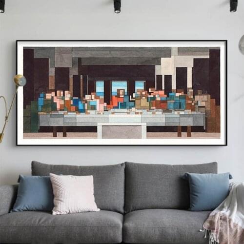 Abstract Famous Art Leonardo Da Vinci The Last Supper Pictures Posters and Prints Canvas Painting Wall Art for Living Room Decor