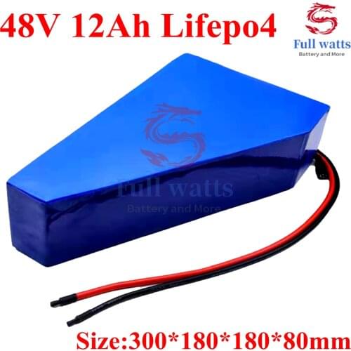Electric Bike Battery Lifepo4 Lithium Battery Pack 48v 12ah 10AH Triangle Shape for Ebike Bicycle Mountain Bike 2000 times