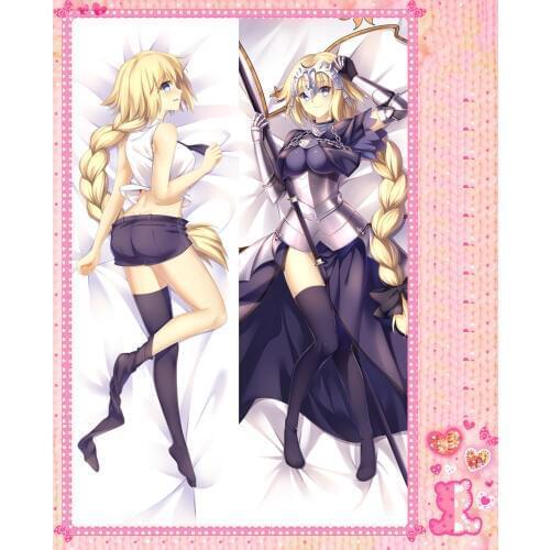 Anime Cartoon Fate Grand Order Double-Sided Bolster Hugging Pillow Case Cover Pillowcase Peach Skin 2 Way/ WT No.16222
