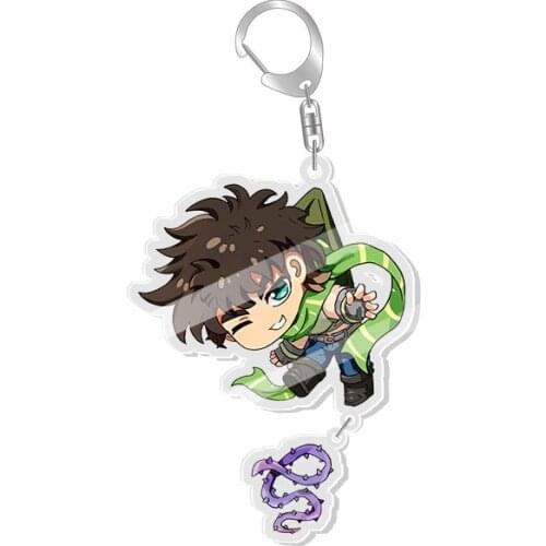 5pcs 10pcs 5Kinds JoJos Bizarre Adventure JoJo Joseph Joestar PVC Pendant Figure Key Chain