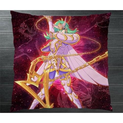 Saint Seiya Bronze Cloth Andromeda Shun Fanart 40*40cm Two Side Pillowcase Pillow Case Cover Cosplay Gift BED/SOFA/CAR Decor New