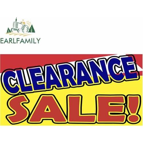 EARLFAMILY 13cm x 6.5cm for Clearance Sale Retail Store Sign Car Stickers Vinyl Graphics RV VAN Car JDM Accessories Waterproof