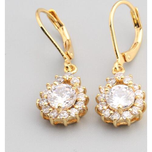 Exquisite White Stone 6*6mm Semi-precious Cool For Womens Earrings ED0649