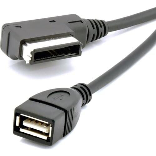 Jimier Media In AMI MDI USB AUX Flash Drive Adapter Cable for Car VW AUDI 2014 A4 A6 Q5 Q7 30cm