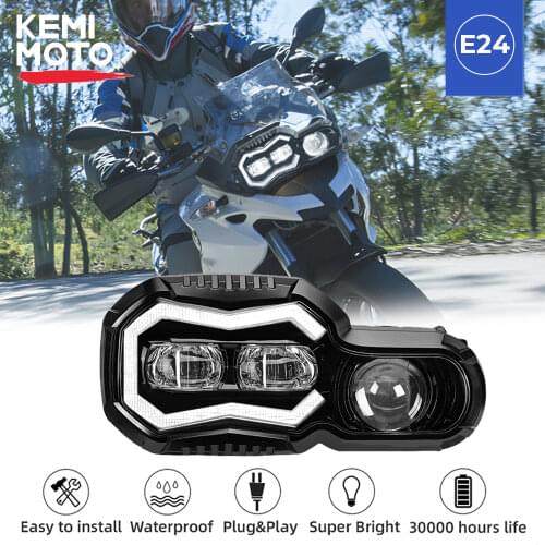 Kemimoto LED Headlight For BMW F800GS F800R F 650 700 800 GS F 800GS ADV Adventure Complete LED Projector Headlight Assembly