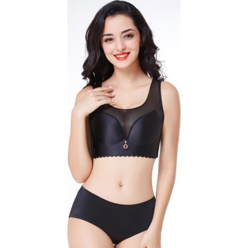 Classic Bandage Black Bra Set Push Up Brassiere Thick Cotton Underwear Set Sexy Bras Lace Embroidery Gather Women Lingerie Sets