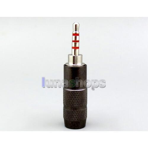 LN006027 Superconducting Rhodium Palladium Platinum Plated 2.5mm TRRS DIY Custom Adapter balanced
