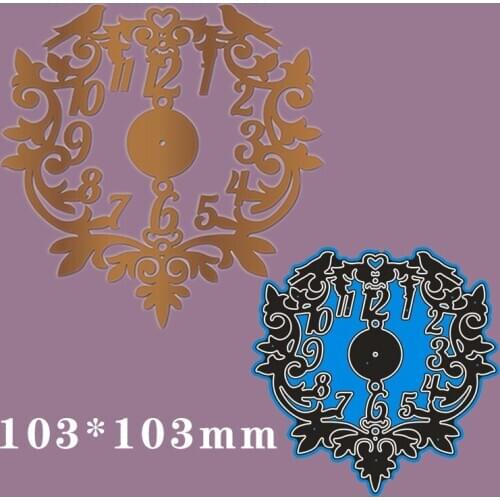 103*103mm creative clock New Metal Cutting Dies Scrapbook paper decoration template Embossing DIY Paper Card Craft