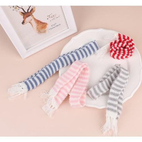 1/6 Dollhouse Miniature Knitting Scarf Hat Ornament DIY Dolls Clothing Accessories