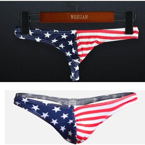 Male Erotic Lingerie Mankini Attractive G Strings Thongs Tanga Hombre Sexi Jockstrap Gay Low Waist Breathable Stripe Underwear