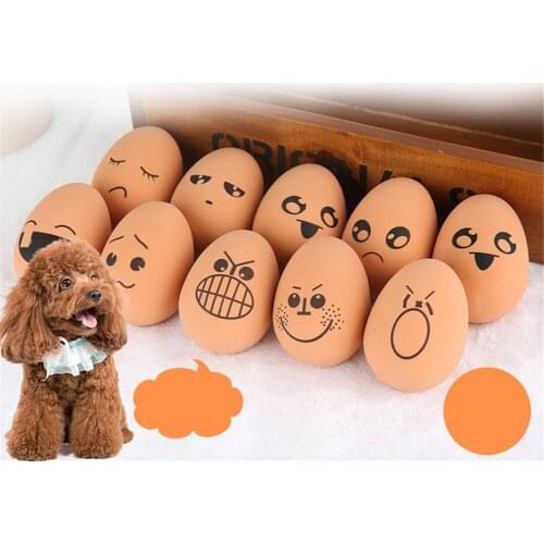 1PC Bouncy Ball For Small Pets Rubber Toys Dog Puppy Training Molar Teeth Bite Resistant Interactive Cat Funny Durable Egg Toy