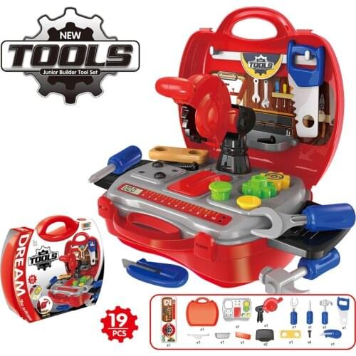 Tool Kit Box Suitcase Toys Children Play House Simulation Kitchen Cooking Suit Toys for Boy Tool Toys