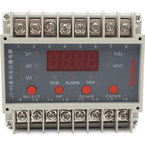 Naidian 2 phase 100V JY-45A3 Under-Voltage Relay with delay function