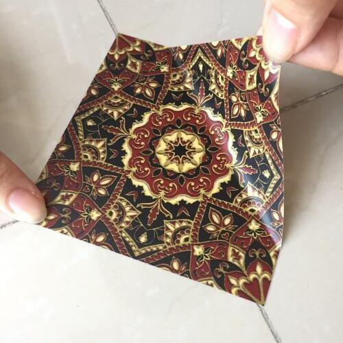 Funlife Diagonal Sticker Tile Floor Wall Stickers,Turkey Waterproof Home Decor,Arabic Islamic Design Kitchen Bathroom Art Decal