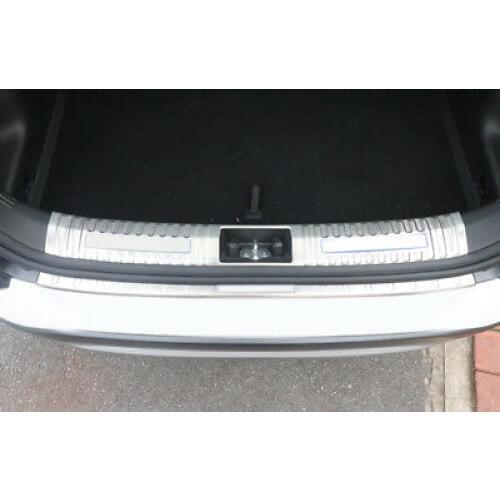 Outer + Inner Rear Bumper Protector Sill Trim 2pcs For Hyundai Kona 2017 - 2019