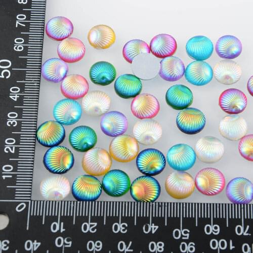 BOLIAO New Round Shell 100Pcs 10mm (0.39In) Rhinestones Flatback Wedding/Bag Home Holiday Decoration DIY (Eight Colors Optional)