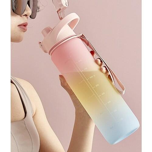 New 2000ml Sports Water Bottle BPA Free Portable Leak-proof Shaker Bottle Plastic Drinkware Outdoor Tour Gym Kitchen Water Cup