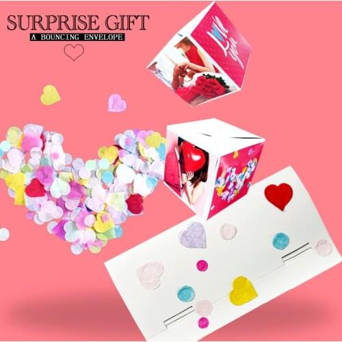 Valentines Day Gift Bounce Envelope Box Small Love Gift For Girlfriend Boyfriend Birthday Present