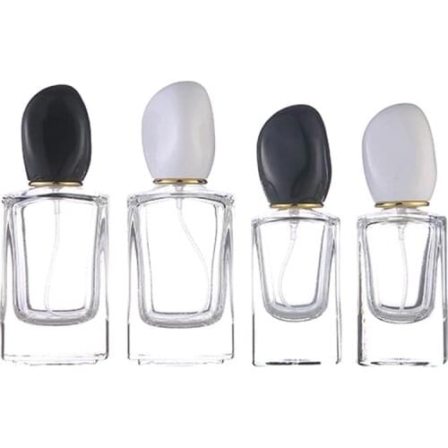 30ml 50ml Clear Glass Perfume Bottle Portable Travel Spray Bottle 100ml Refillable Cosmetics Empty Aluminum Spray Head Bottles
